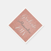 Serviette En Papier Lauréat 2018 Rose Gold - Parties scintillant rose  (Coin)