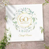 Serviette En Papier Laurel Garland Gold 60e anniversaire