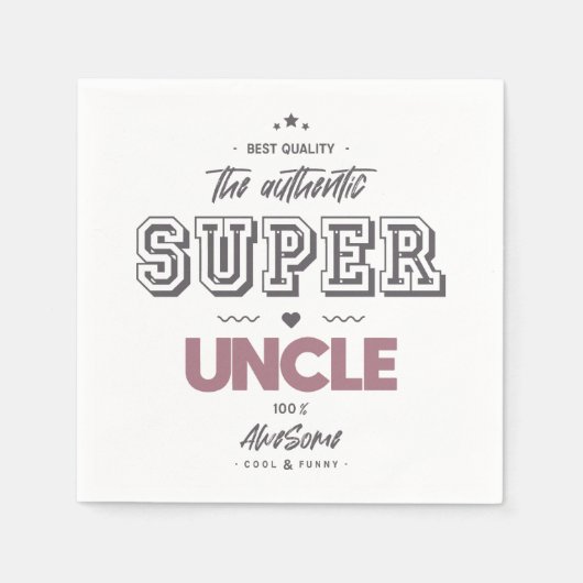 Serviette En Papier L'authentique grand oncle verre tourné (Devant)