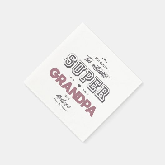 Serviette En Papier L'authentique super-grand-père (Coin)