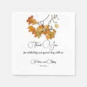 Serviette En Papier L'automne artistique quitte le Mariage (Devant)