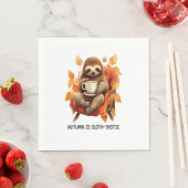 Serviette En Papier L'automne, c'est Sloth Tastic (En situation)