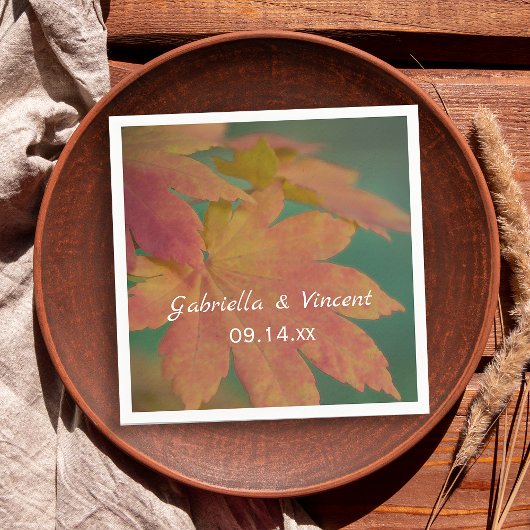 Serviette En Papier L'automne colore le mariage