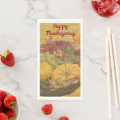 Serviette En Papier L'Automne De Thanksgiving Rustique Laisse Gourds P (En situation)