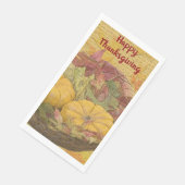 Serviette En Papier L'Automne De Thanksgiving Rustique Laisse Gourds P (Coin)