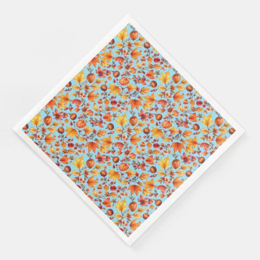 Serviette En Papier L'automne est dans l'air (Coin)