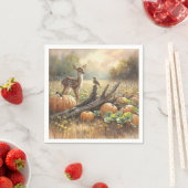 Serviette En Papier L'automne est tombé dans un patch Citrouille (En situation)