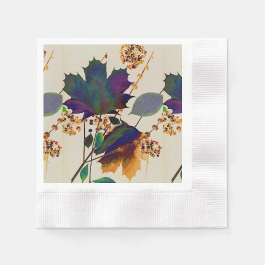 Serviette En Papier L'automne laisse les couleurs royales (Devant)