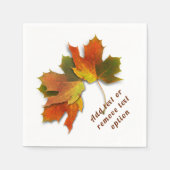 Serviette En Papier L'automne part Thanksgiving (Devant)