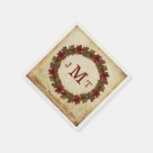 Serviette En Papier L'automne quitte Monogram Thanksgiving Dîner (Coin)