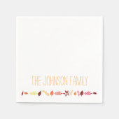 Serviette En Papier L'automne quitte Thanksgiving Papier Naples (Devant)