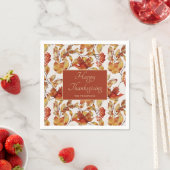 Serviette En Papier L'Automne Russe quitte Thanksgiving (En situation)