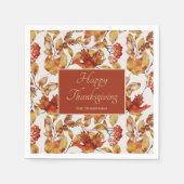 Serviette En Papier L'Automne Russe quitte Thanksgiving (Devant)