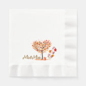 Serviette En Papier L'automne tombe de larges serviettes (Devant)
