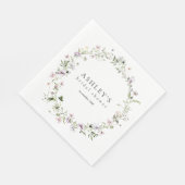 Serviette En Papier Lavabo Mariage Fleur de Lavande Délicat (Coin)