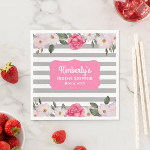 Serviette En Papier Lavage à l'eau Roseaux Roses Blanches Mariage