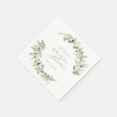 Serviette En Papier Lavage de lessive eucalyptus doré rustique Baby Sh (Coin)