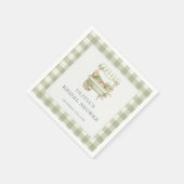 Serviette En Papier Lavage de Marché Frais Gingham Réception de Mariag (Coin)