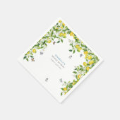 Serviette En Papier Lavage de mariage au citron (Coin)