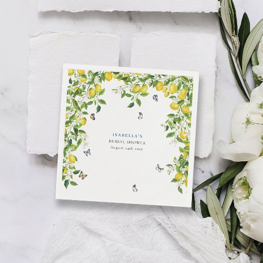 Serviette En Papier Lavage de mariage au citron