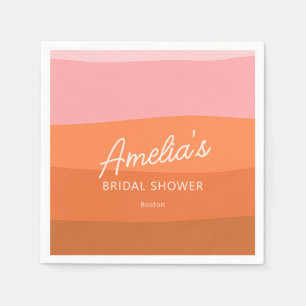 Serviette En Papier Lavage de mariage bloc de couleur terre cuite oran
