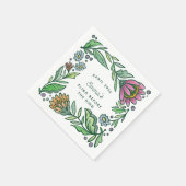 Serviette En Papier Lavage de mariage floral folklorique scandinave ar (Coin)