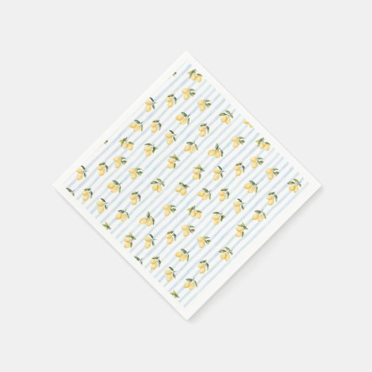 Serviette En Papier Lavage de mariage italien bleu citron (Coin)