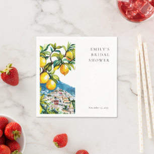Serviette En Papier Lavage de mariée Citron Citrus Côte d'Amalfi
