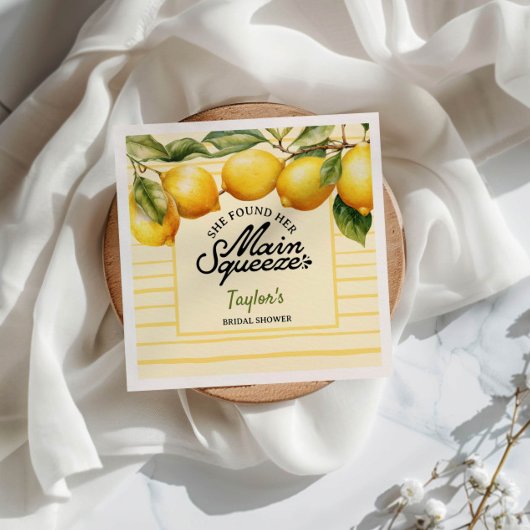 Serviette En Papier Lavage de Noces au Citron