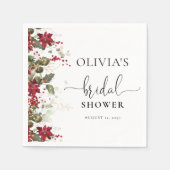 Serviette En Papier Lavage de noces Fleur de Pâques Rouge de Noël (Devant)