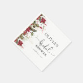 Serviette En Papier Lavage de noces Fleur de Pâques Rouge de Noël (Coin)