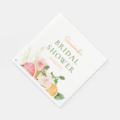 Serviette En Papier Lavage de Noces Floral Citron (Coin)