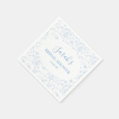Serviette En Papier Lavage Floral Mariage Fête (Coin)