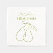 Serviette En Papier Lavage Moderne Vert Mariage Parfait de Poire (Devant)