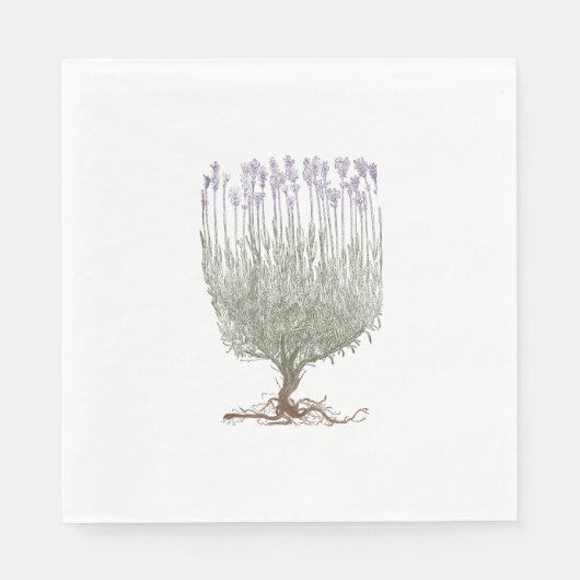 Serviette En Papier Lavande (Devant)