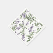 Serviette En Papier Lavande, (Coin)