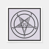 Serviette En Papier Lavande Baphomet Pentagram Satanique Cocktail (Devant)