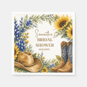 Serviette En Papier Lavande Bluebonnet Texas Tournesol Bohème Enterrem