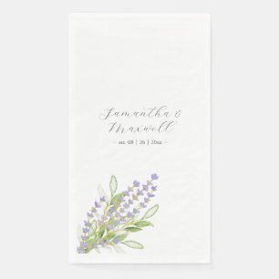 Serviette En Papier Lavande d'aquarelle de serviettes imprimées sur me