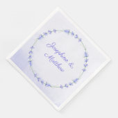 Serviette En Papier Lavande d'aquarelle florale (Coin)