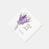 Serviette En Papier Lavande d'aquarelle Mariage violet (Coin)