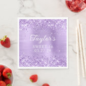 Serviette En Papier Lavande de lave à glacer doux 16 (En situation)