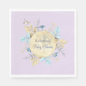 Serviette En Papier Lavande de Lune Whimsical Baby shower pourpre (Devant)