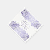 Serviette En Papier Lavande Élégante Lavande Mariage violet (Coin)