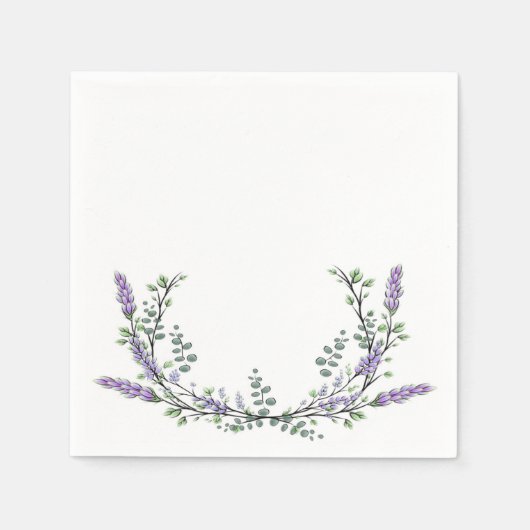 Serviette En Papier Lavande et Eucalyptus (Devant)