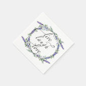Serviette En Papier Lavande et Eucalyptus Live Laugh Love (Coin)