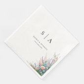 Serviette En Papier Lavande et Mariage Fleur sauvage serviettes (Coin)