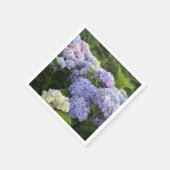 Serviette En Papier Lavande et rose Hortensia Hydrangea Fleurs (Coin)