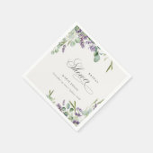 Serviette En Papier Lavande Eucalyptus Feuillage Luxuriant Fête de Mar (Coin)