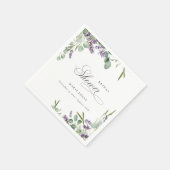 Serviette En Papier Lavande Eucalyptus Feuillage Luxuriant Shower de M (Coin)